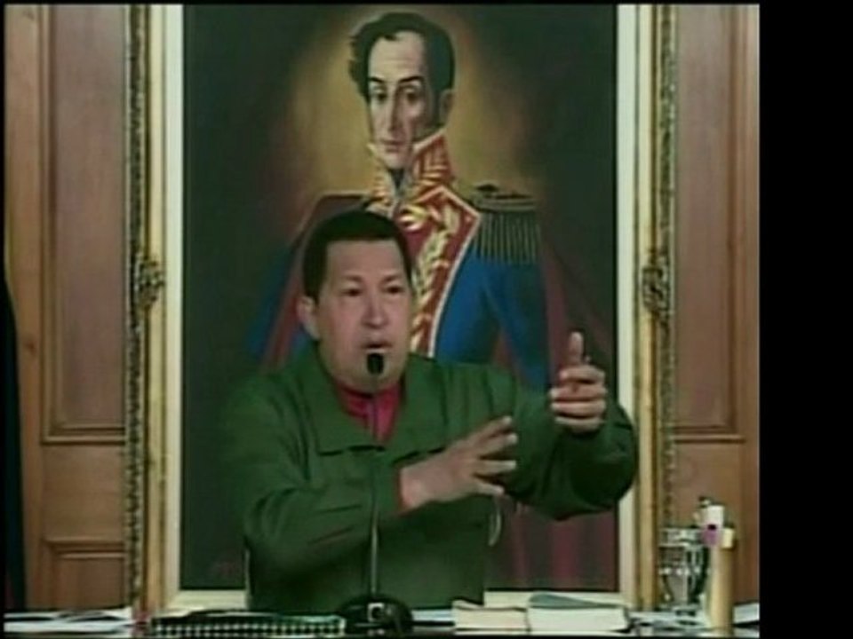 Golfista Jonathan Vegas y Pdte. Chavez intercambiaron saludo