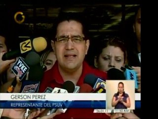 Gerson Pérez, del partido PSUV, introdujo una denuncia contr