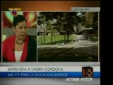 Yadira Córdova, Ministra de Educación Superior, habla sobre