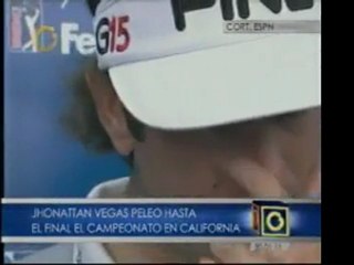 Jhonattan Vegas en el tercer lugar del Farmers Insurance Ope