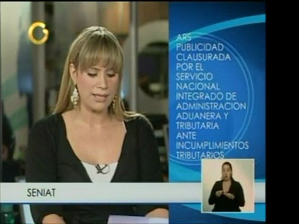 la agencia ARS publicidad es clausurada por el SENIAT por in