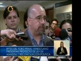 El Foro Penal Venezolano, VIVE y otros proponen un proyecto