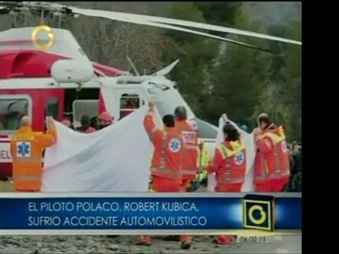 El piloto Kubica, de la Renault, se estrelló contra una igle