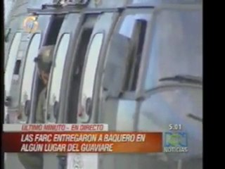 Llegada a Villavicencio del primer rehén liberado por las FA