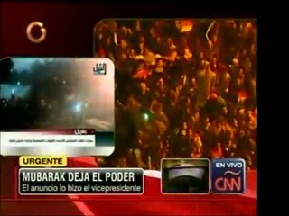 Vicepresidente egipcio anuncia que Hosni Mubarak renunció al