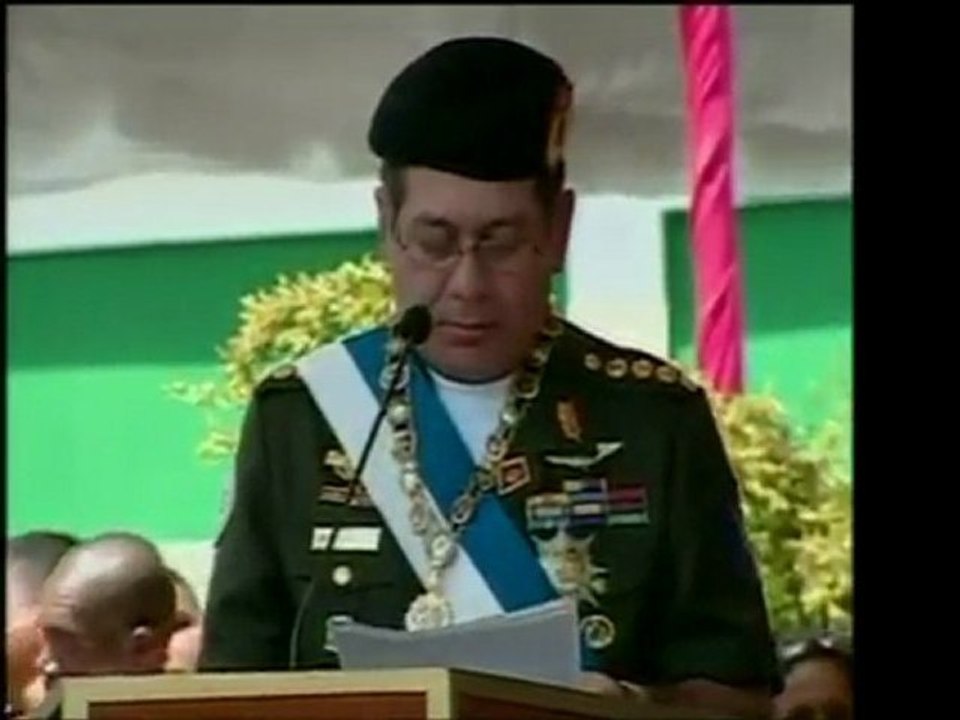 Cierre del discurso del Gnral. Rangel Silva ante la AN, dond