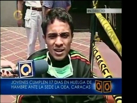 Huelguistas de hambre en la OEA cumplean 17 días de protesta