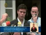 Tras salir de declarar en la CIDH, Leopoldo López afirma des