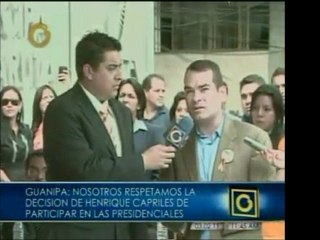 Primero Justicia, en voz de Tomás Guanipa, afirman que irán