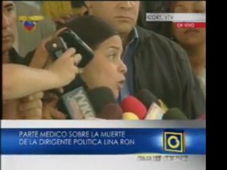 Forenses confirman que Lina Ron falleció por infarto al mioc