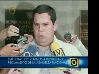 Diputado Juan Carlos Caldera impugna a nombre de la oposició