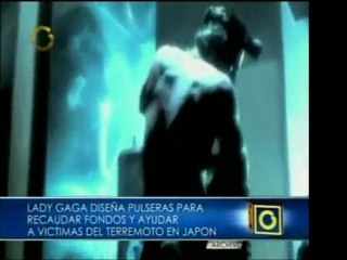 La cantante Lady Gaga diseñó una pulsera para ayudar a Japón