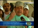 Desde la Plaza del Rectorado de la UCV se prepara la marcha