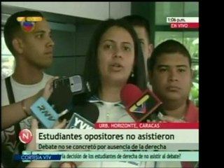 Representante de estudiantes afines a la revolución bolivari