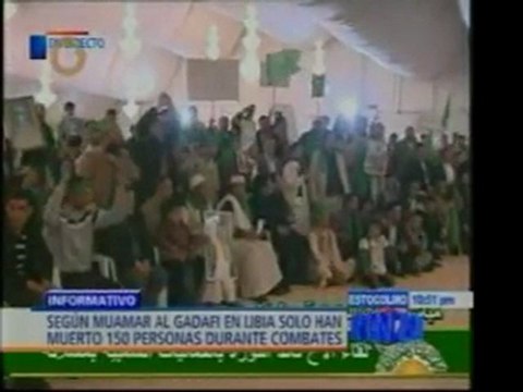 Gadafi: estamos determinados a aplastar a los enemigos