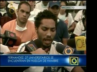 Villccar Fernández, vocero de los huelguistas en el PNUD, an