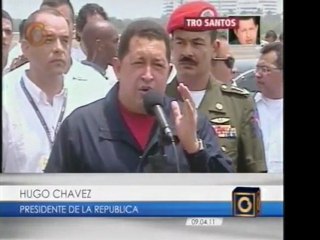 Declaraciones del presidente Chávez a su llegada a Colombia