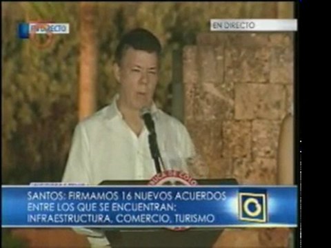 Presidentes Chávez y Santos firmaron 16 acuerdos bilaterales
