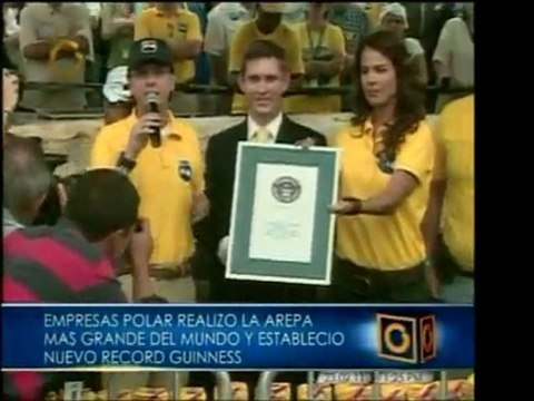Empresas Polar consigue el Récord Guinness con la arepa más