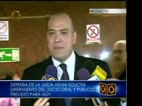Abogado de la jueza María de Lourdes Afiuni solicitó el dife