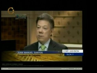 Presidente de Colombia, Juan Manuel Santos, afirmó en una en
