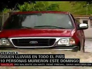 Al menos 10 muertos por lluvias en Venezuela
