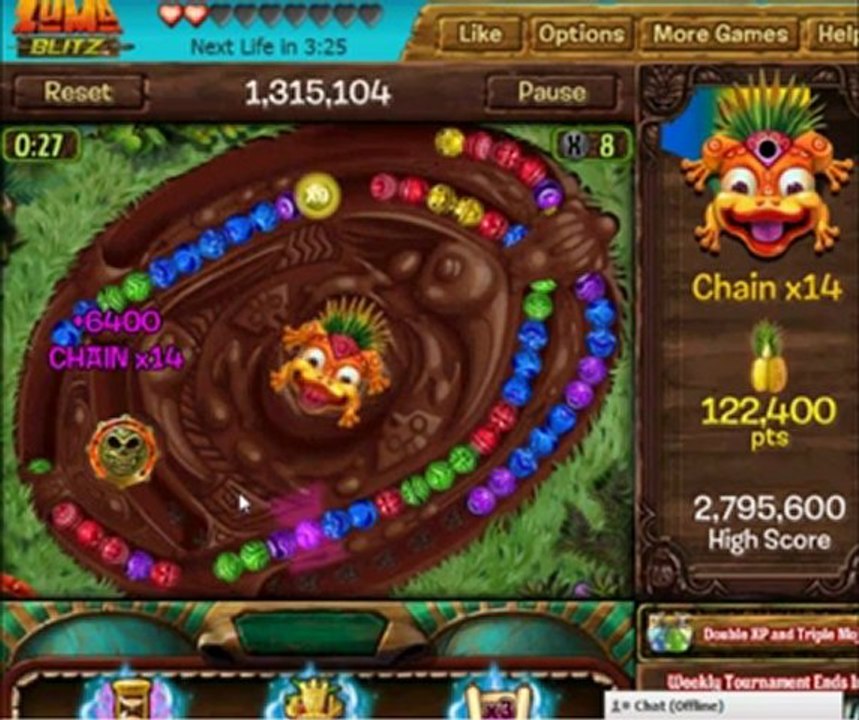 Zuma Blitz Easter Board 3,130,490 million