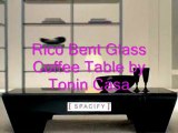 Rico Bent Glass Coffee Table by Tonin Casa, Rico Bent Glass Coffee Table