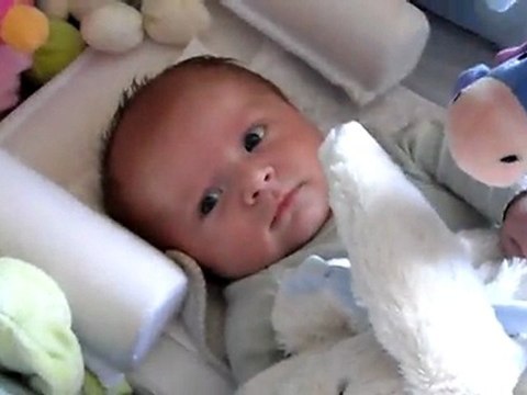 Robin et son doudou lapin