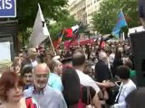 Ermeni yürüyüşünde Türk bayrağı yakıldı