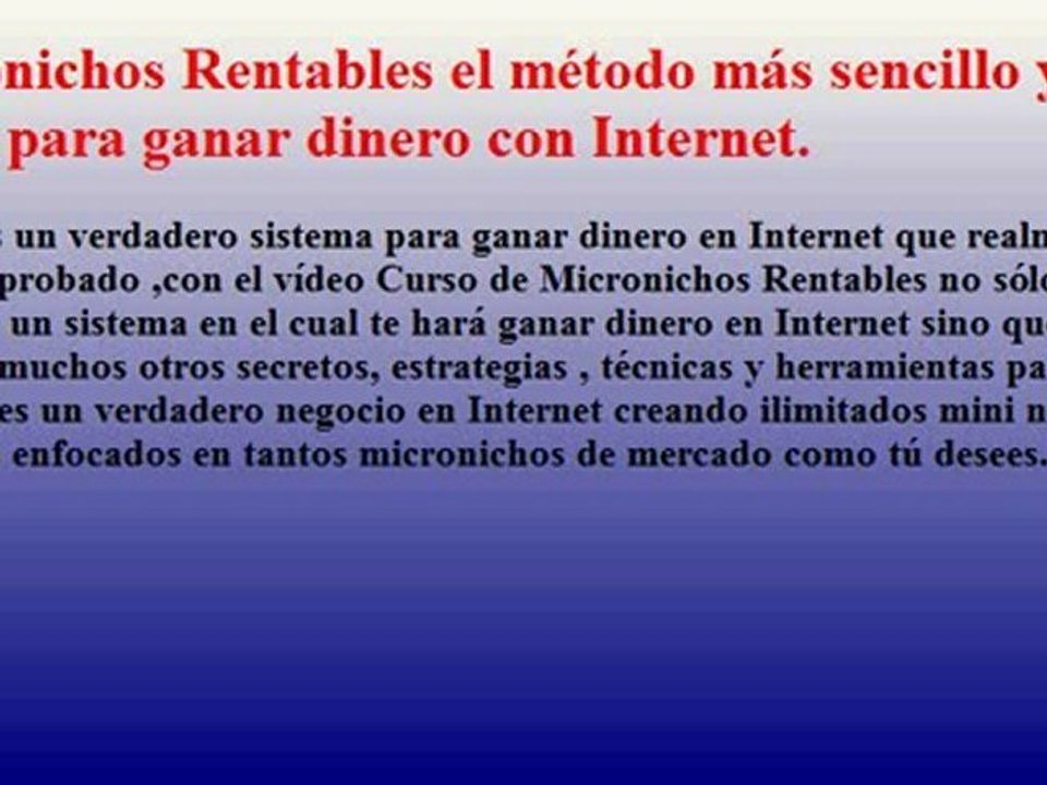 Micronichos Rentables gana mucho dinero con ellos en internet