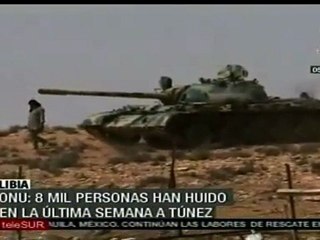 ONU: 8.000 libios huyeron a Túnez, en una semana
