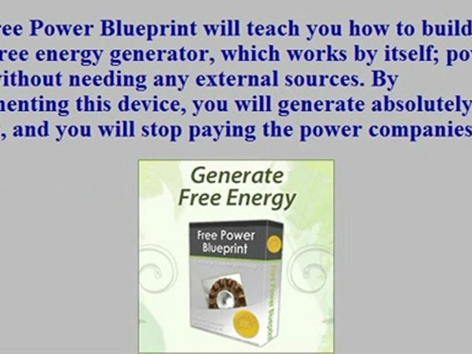 Free Power Blue Print Review , Any Good or Scam?