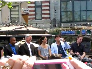 Cast of NCIS answering questions at the Grove on 4 16 11