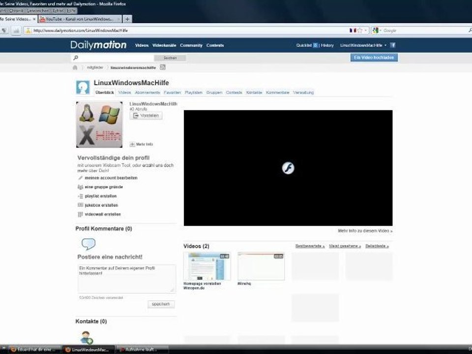 Vorstellen: LinuxWindowsMacHilfe auf dailymotion
