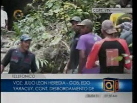 Las lluvias siguen afectando al estado Yaracuy según informó el gobernador de ese estado