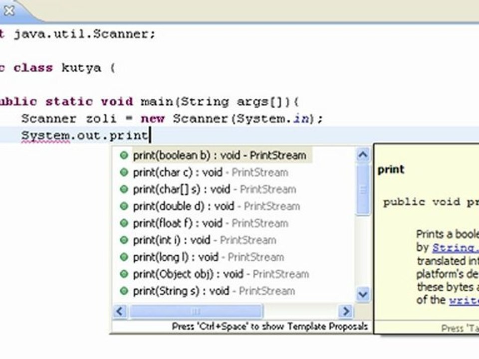 JAVA Tutorial 3. - User Input (magyar - progvideo.hu)