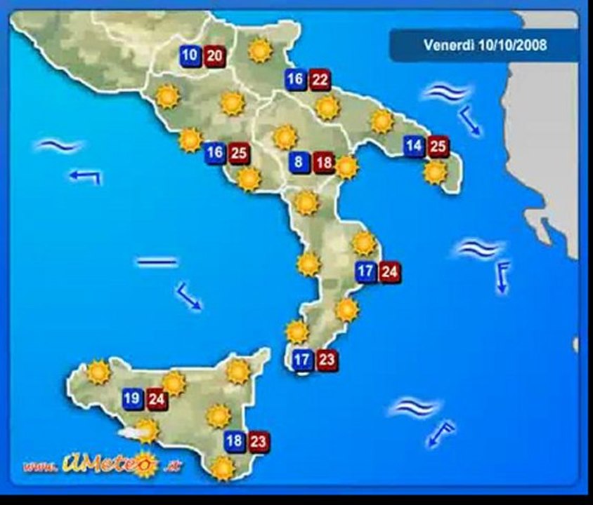 Meteo e previsioni meteo by www.ilmeteo.it 10/10/2008