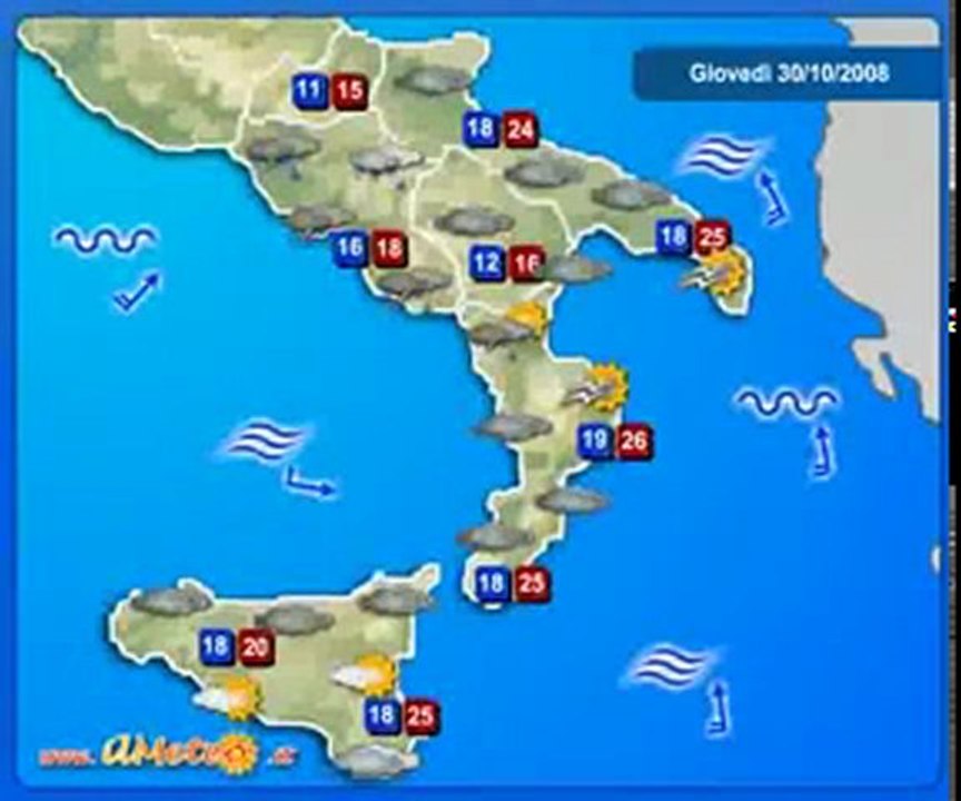 Meteo e previsioni Italia,meteo - www.ilmeteo.it 30/10/2008