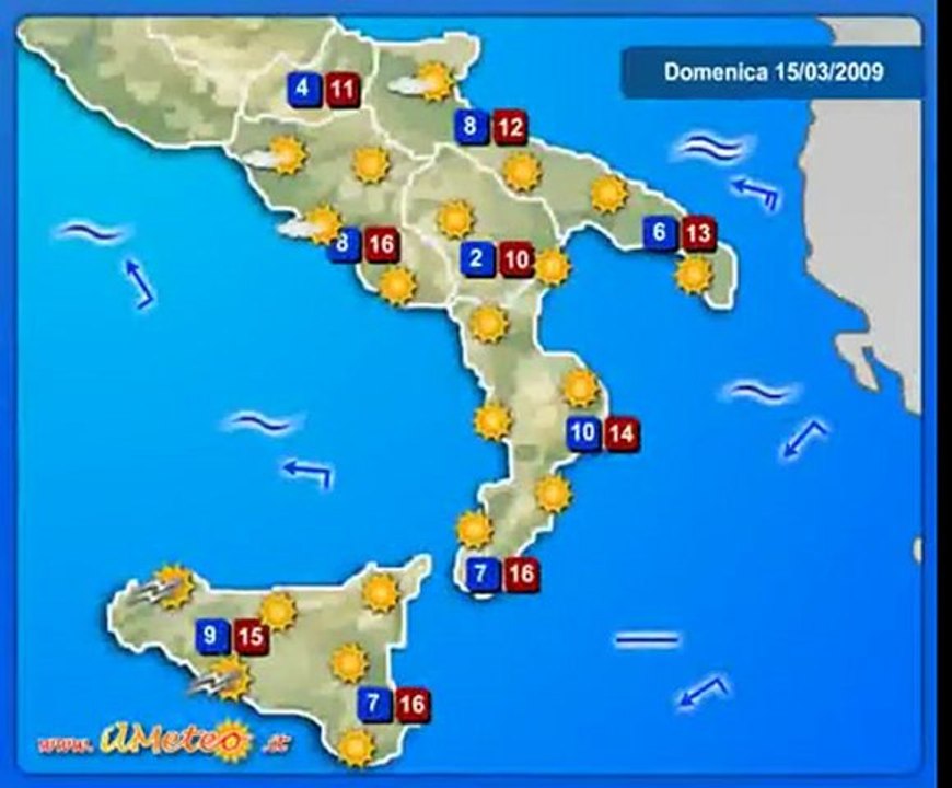 Meteo e previsioni Italia,meteo - www.ilmeteo.it 15/03/2009