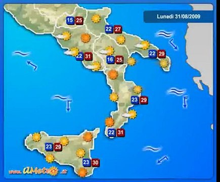 Meteo Italia 31/08/2009 - Previsioni by ilMeteo.it