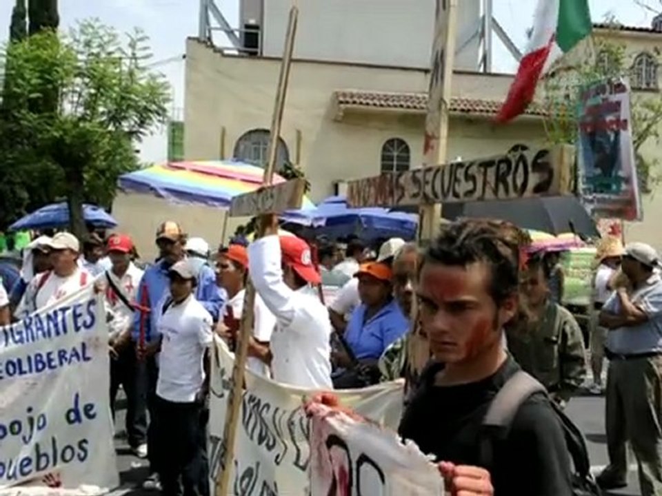 Protesta de inmigrantes centroamericanos en México