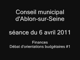 CM 6 avril 2011_Débat d'orientations budgétaires