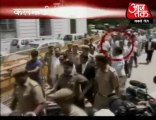 Slipper thrown at Kalmadi in Delhi. Pat 2 of 3
