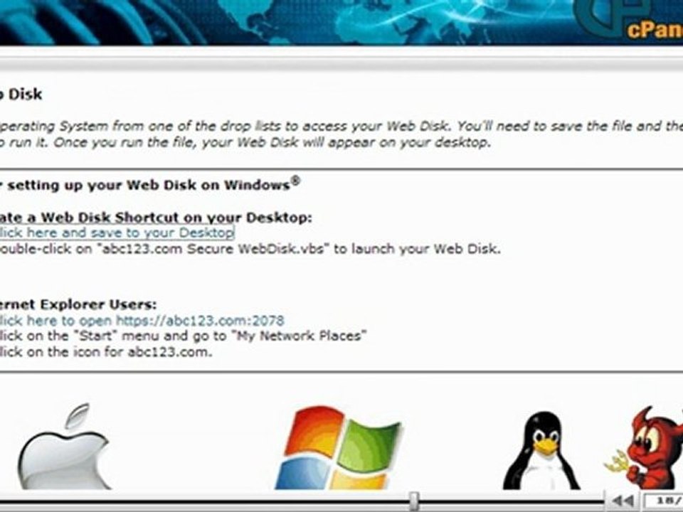 Use Web Disk in cPanel | cPanel Web Disk