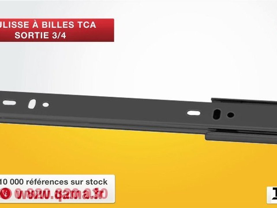 Coulisse à billes à sortie 3/4 TCA