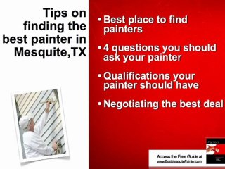 Mesquite Painter Offers Free Evaluation Tools To Consumers