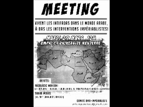 Vive les intifadas dans le monde arabe : intervention Abdelaziz Menebhi premiere partie