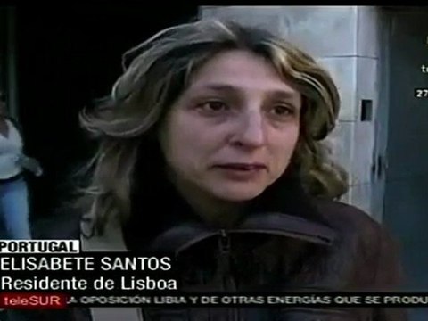 Portugueses preocupados por crisis económica del país