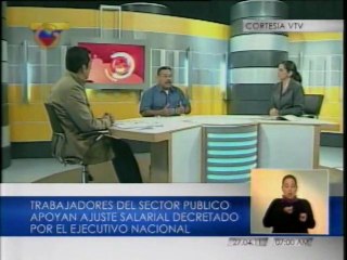 Trabajadores del sector público apoyan el ajuste salarial decretado por el ejecutivo nacional